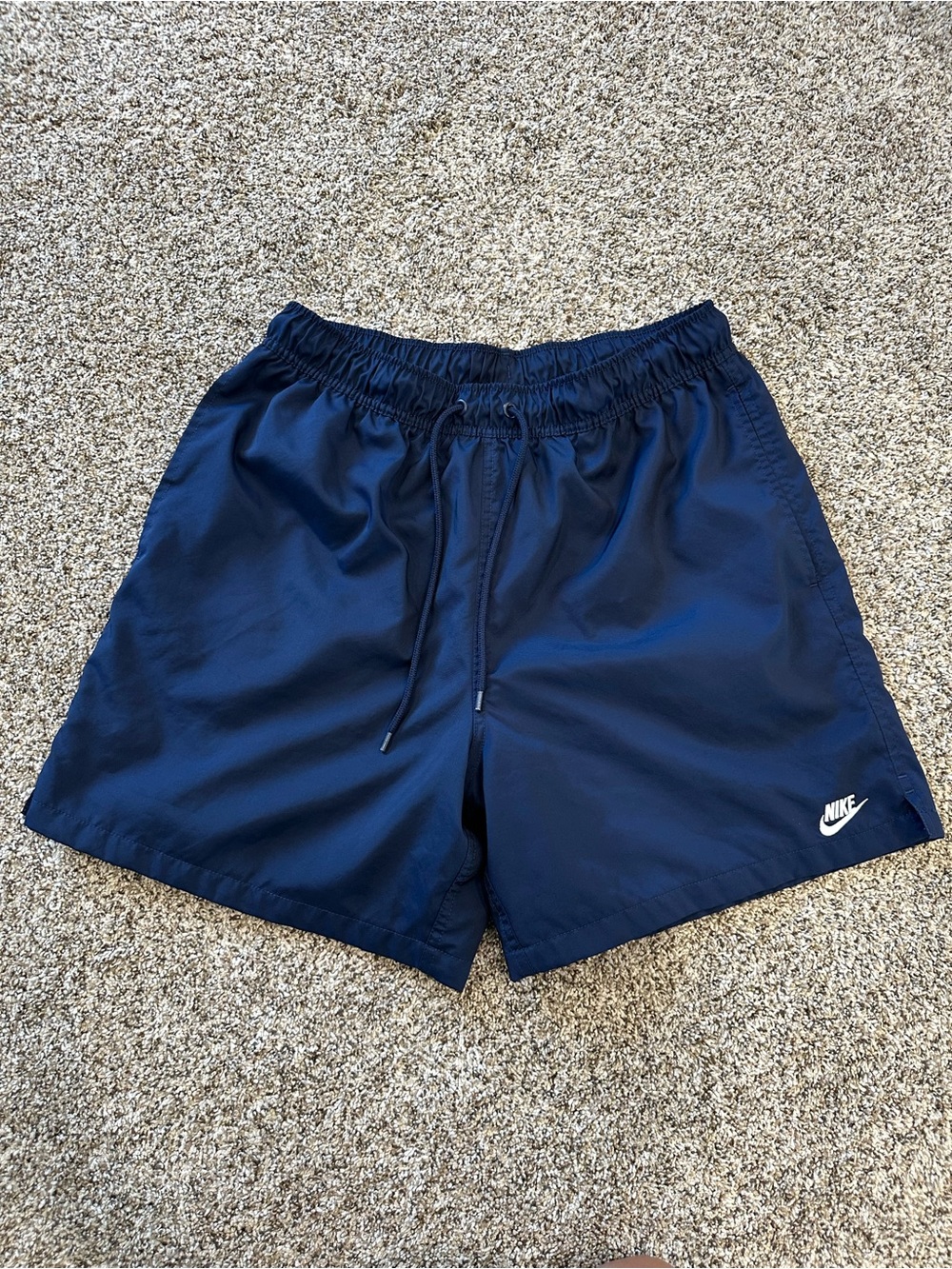 Nike Men’s Navy Blue Woven Mesh Lined Shorts Medium